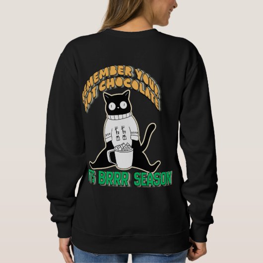 Lustige Katze im Sweatshirt (Rückseite)