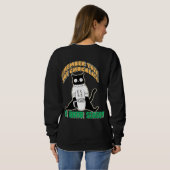 Lustige Katze im Sweatshirt (Schwarz voll)