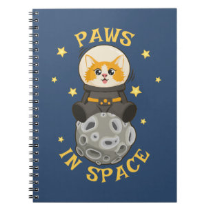 Lustige Katze im Weltraum Katze Astronaut Kosmisch Notizblock