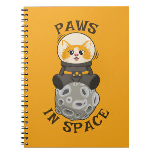 Lustige Katze im Weltraum Katze Astronaut Kosmisch Notizblock