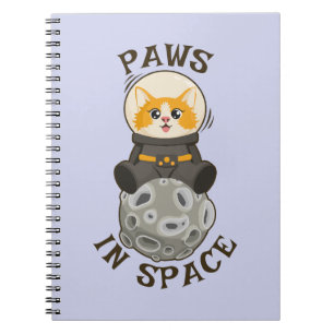 Lustige Katze im Weltraum Katzen-Astronaut Kosmisc Notizblock
