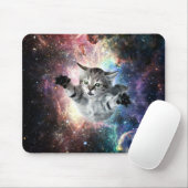 Lustige Katze im Weltraum Mousepad (Mit Mouse)