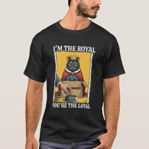 Lustige Katze in der Box, ich bin die königliche,  T-Shirt