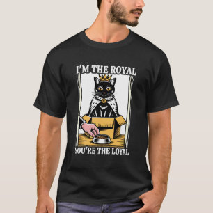 Lustige Katze in der Box, ich bin die königliche, T-Shirt