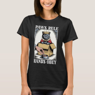 Lustige Katze in der Box Pfoten regieren Hände geh T-Shirt