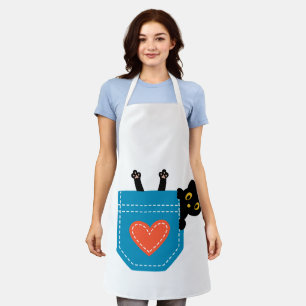 lustige Katze in Tasche Schürze