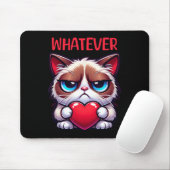 Lustige Katze Irgendwie Grumpy Valentinstag Mousepad (Mit Mouse)