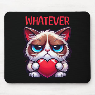 Lustige Katze Irgendwie Grumpy Valentinstag Mousepad