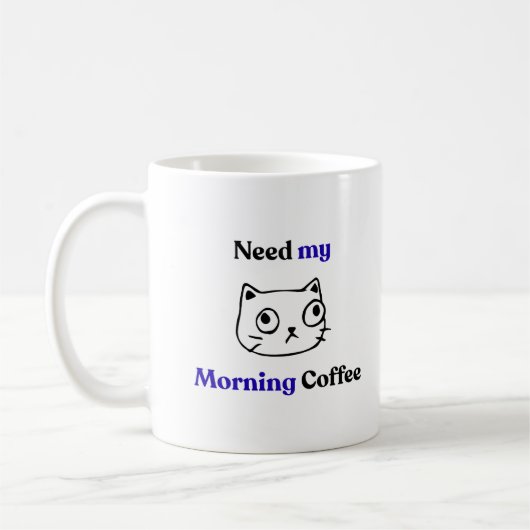 Lustige Katze  Kaffeetasse (Links)