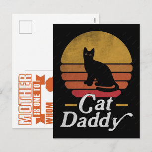Lustige Katze, Katzenmutter, Frauenkatze Geschenk  Feiertagspostkarte