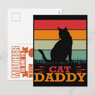 Lustige Katze, Katzenmutter, Frauenkatze Geschenk  Feiertagspostkarte