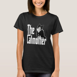 Lustige Katze Katzenmutter Schwarz-Weiß-Katze Mutt T-Shirt