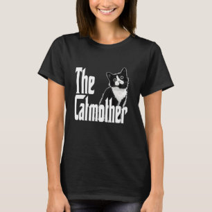 Lustige Katze Katzenmutter Schwarz-Weiß-Katze Mutt T-Shirt