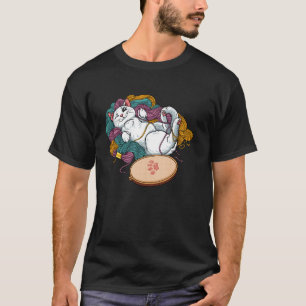 Lustige Katze Kreuzstich T-Shirt
