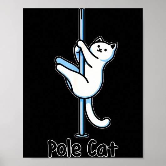 Lustige Katze Le tanzt oder ist es ein Lecat Worts Poster (Vorne)