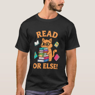 Lustige Katze Lies Sonst Buchliebhaber Lehrer Schu T-Shirt