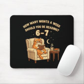 Lustige Katze liest 6-7 Meme Englischlehrer Buchli Mousepad (Mit Mouse)