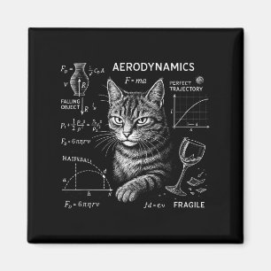 Lustige Katze Mathe Physik Gleichungen Wissenschaf Magnet