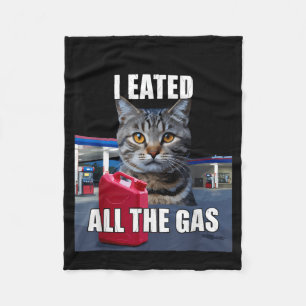 Lustige Katze Meme Ich Aß Wollte Das ganze Gas Lus Fleecedecke
