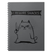 Lustige Katze Meme Ich benötige Snacks  Notizblock (Vorderseite)