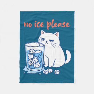 Lustige Katze Meme kein Eis bitte Männer Frauen Fleecedecke