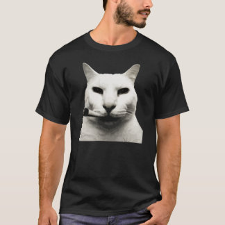 Lustige Katze Meme raucht Katze Zigarette T-Shirt