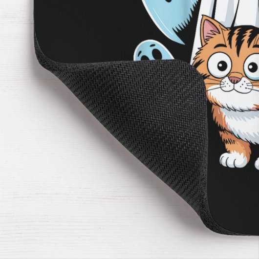 Lustige Katze Meme Soky Halloween Kätzchen  Mousepad (Ecke)