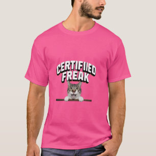 lustige Katze Meme Zertifizierter Freak Lustige Ka T-Shirt