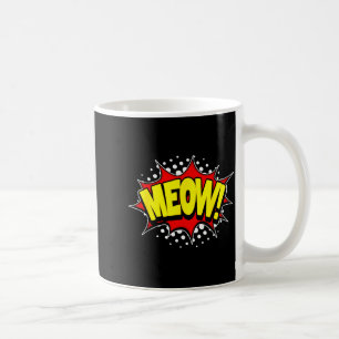 Lustige Katze miaut! Verb Aktionswort Comic-Book-S Kaffeetasse