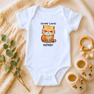 Lustige Katze mit Einstellung Baby Strampler