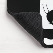 Lustige Katze mit Sonnenbrille spielt B-Gitarre Mä Mousepad (Ecke)