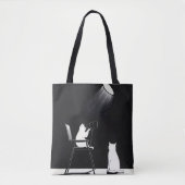 Lustige Katze mit Teleskop Tasche (Vorderseite)