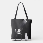 Lustige Katze mit Teleskop Tasche (Rückseite)
