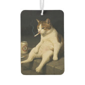 Lustige Katze mit Zigarette Gen Z Meme Autolufterfrischer (Rückseite)
