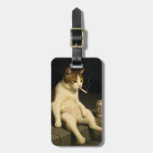 Lustige Katze mit Zigarette Gen Z Meme Gepäckanhänger (Vorderseite vertikal)