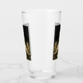 Lustige Katze mit Zigarette Gen Z Meme Glas (Links)