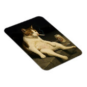 Lustige Katze mit Zigarette Gen Z Meme Magnet (Rechte Seite)