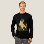 Lustige Katze mit Zigarette Gen Z Meme Tri-Blend Shirt (Volle Vorderseite)