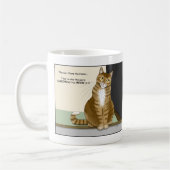 Lustige Katze, Orange Tabby Hausbesitzer Kaffeetasse (Links)