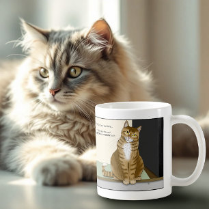Lustige Katze, Orange Tabby Hausbesitzer Kaffeetasse