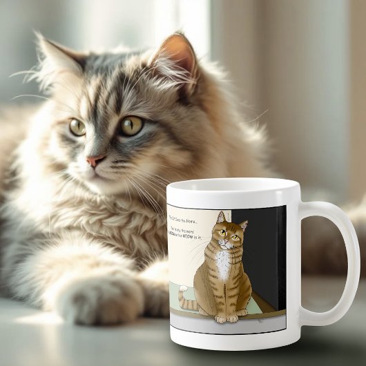 Lustige Katze, Orange Tabby Hausbesitzer Kaffeetasse
