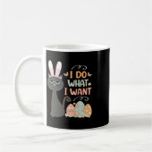 Lustige Katze Ostern Was ich will Ostern Korb Füll Kaffeetasse (Links)