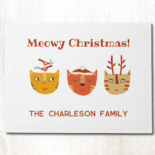 Lustige Katze personalisiertes Weihnachten Fußmatte
