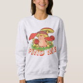 Lustige Katze Pilz Sweatshirt (Vorderseite)