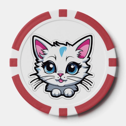 lustige Katze Pokerchips (Vorderseite)