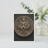 Lustige Katze. Postkarte (Stehend Vorderseite)