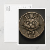 Lustige Katze. Postkarte (Vorne/Hinten)
