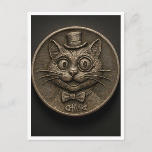 Lustige Katze. Postkarte (Vorderseite)