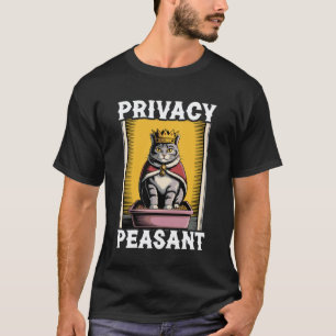 Lustige Katze Privatsphäre Bauer Katze Katzenklo K T-Shirt
