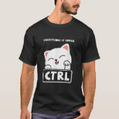 Lustige Katze Programmierer Entwickler Coder Compu T-Shirt (Vorderseite)